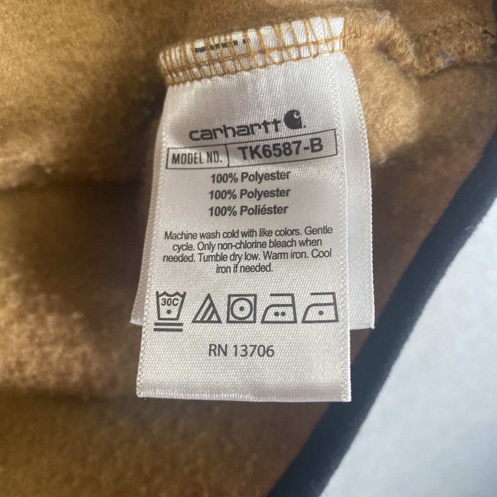Carhartt Sherpa Fleece Hoodie Toddler 2T Unisex Brown Quarter Zip Pullover - Picture 15 of 15